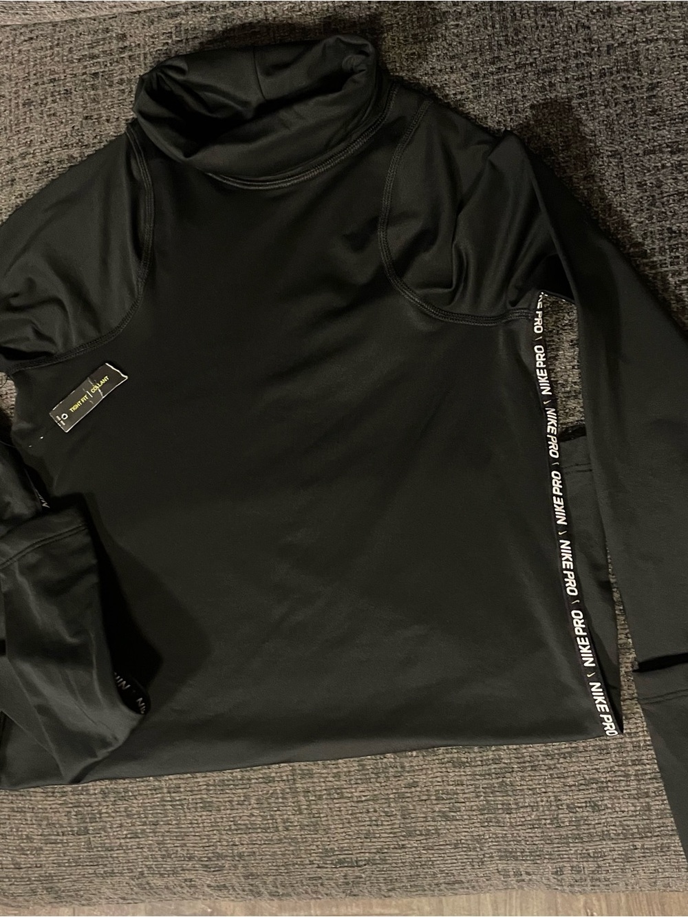 Nike Black Long Sleeve Training Top with Nike Pro Side Tape